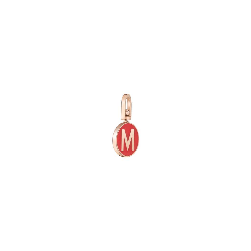 DOUBLE-SIDED INITIAL ENAMEL CHARM