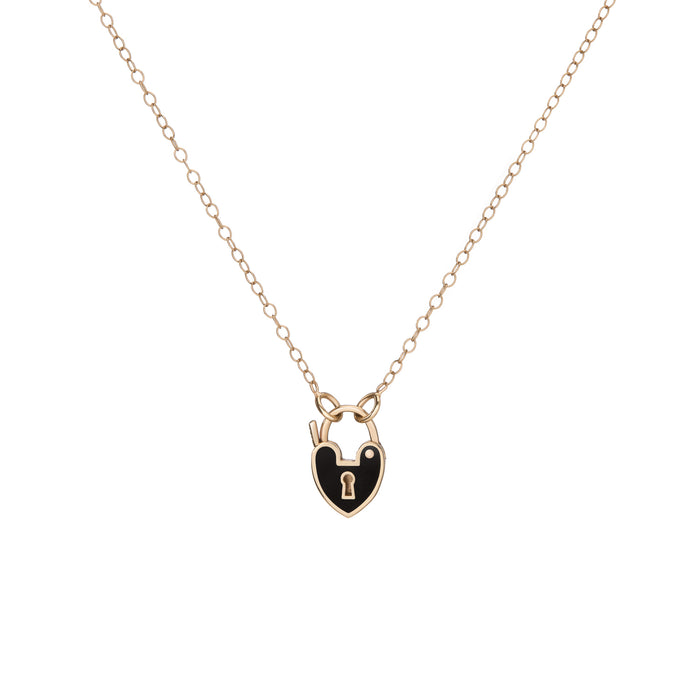 MINI BLACK HEARTLOCK PENDANT