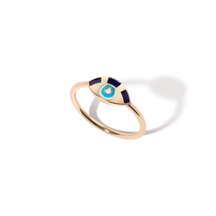 ENAMEL EVIL EYE RING